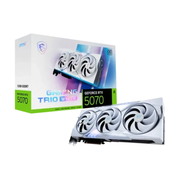 MSI GeForce RTX 5070 12G GAMING TRIO OC WHITE GDDR7 650W Graphics Card